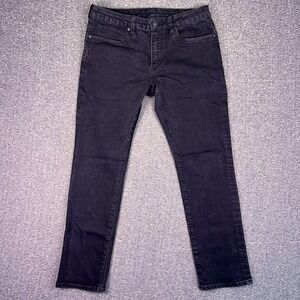 Buffalo David Bitton Jeans Mens 34x32 Black Ash Slim Stretch Grunge Moto Edgy